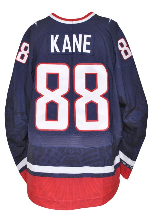 Patrick Kane Signed Game Issued Authentic Team USA Olympics Jersey