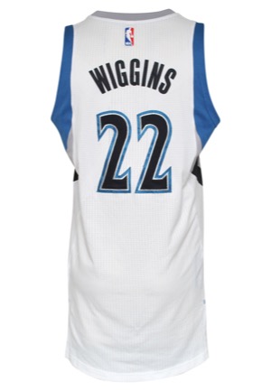 2015 Andrew Wiggins Rookie Debut Minnesota Timberwolves Game-Used Home Jersey (Photomatch • RoY • Worn In 1st NBA Pre-Season Game & 1st Career Regular Season Double-Double • 8 Games Total)