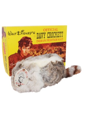Walt Disneys Official Davy Crockett Indian Fighter Hat with Original Box