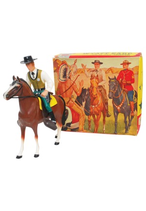 Vintage 1950s Hartland Toys Wyatt Earp with Tombstone Action Figure with Original Box