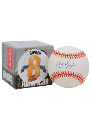 Cal Ripken Jr. Single-Signed "2,131" Commemorative Baseball with Box (JSA • Dave Phillips LOA)