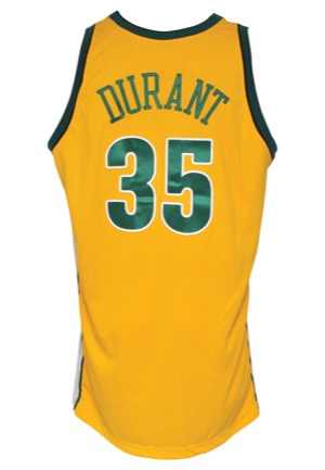 2007-08 Kevin Durant Rookie Seattle SuperSonics Game-Used Home Jersey (BBHoF LOA • RoY Season)