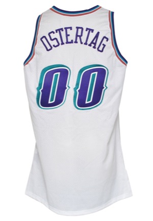 1997-98 Greg Ostertag Utah Jazz Game-Used Home Jersey