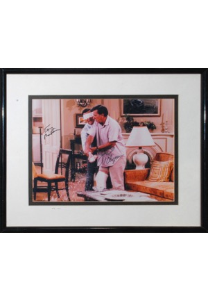 Framed Tony Randall & Jack Klugman "The Odd Couple" Autographed Photo (JSA)