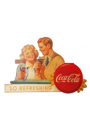 Vintage Coca-Cola "So Refreshing" In-Store Advertisement