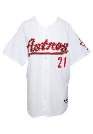 2005 Andy Pettite Houston Astros Game-Used & Autographed Home Jersey (JSA)