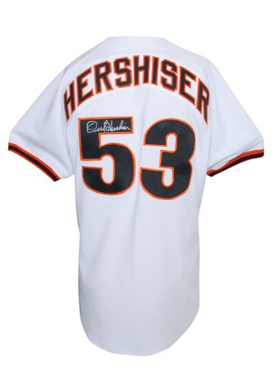 1998 Orel Hershiser San Francisco Giants Game-Used & Autographed Home Jersey (JSA)