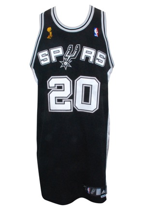 2006-07 Manu Ginobili San Antonio Spurs NBA Finals Game-Used & Autographed Road Jersey (JSA • Championship Season)
