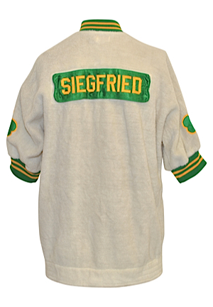 Mid 1960s Larry Siegfried Boston Celtics Worn Fleece Home Warm-Up Jacket (Very Rare)
