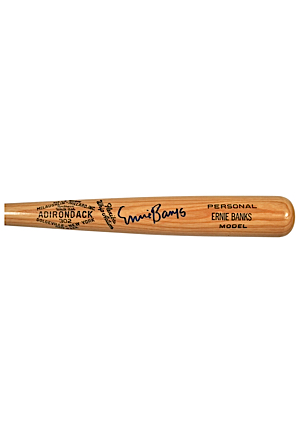 Ernie Banks Chicago Cubs Autographed Show Bat (JSA)