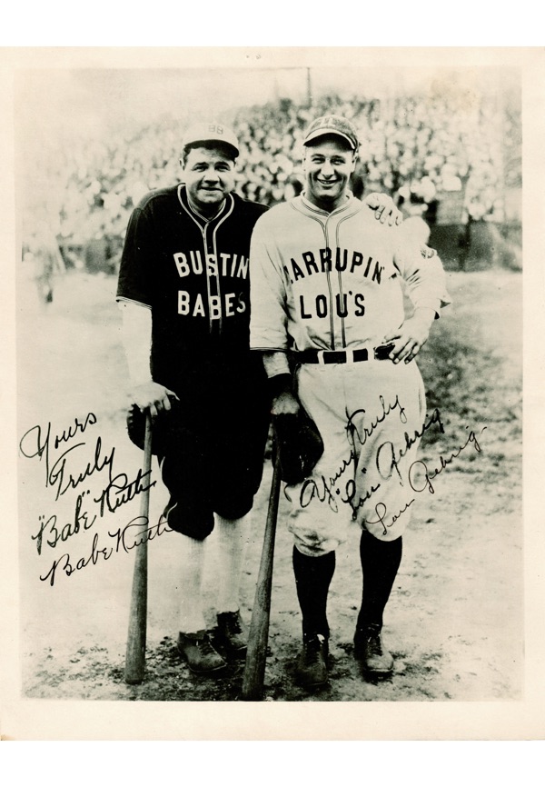 Babe Ruth Lou Gehrig Signed Baseball