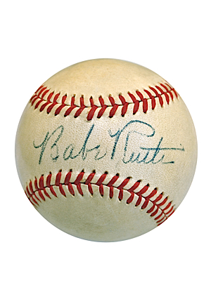 High Grade Babe Ruth Single-Signed Baseball (Full JSA LOA)