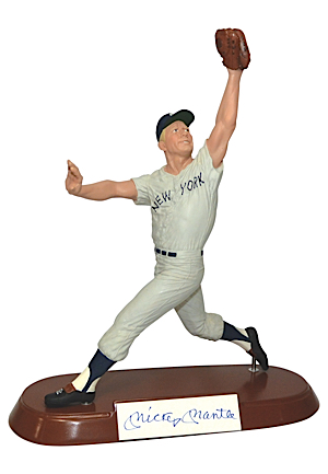 Mickey Mantle Limited Edition Autographed Salvino Collection "Fielding" Figurine (JSA • Salvino COA • New Old Stock)