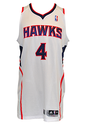 4/9/2014 Paul Millsap Atlanta Hawks Game-Used Home Jersey (NBA LOA)