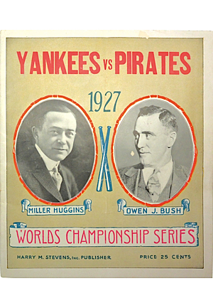 1927 World Series Program — New York Yankees Vs. Pittsburgh Pirates