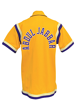 1986-87 Kareem Abdul-Jabbar Los Angeles Lakers Game-Worn & Autographed Warm Up Suit (2)(JSA • Championship Season)