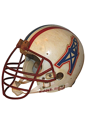 1980s Houston Oilers Game-Used Helmet Attributed To Mike Munchak