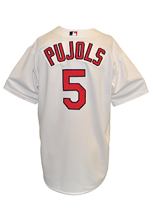 2001 Albert Pujols Rookie St. Louis Cardinals Pro Cut Home Jersey (RoY Season)