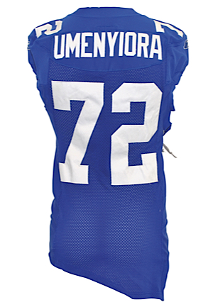 2006 Osi Umenyiora New York Giants Game-Used Home Jersey (Repairs • Unwashed)