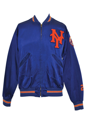 1975 Willie Mays New York Mets Coaches-Worn Satin Jacket (Rare)