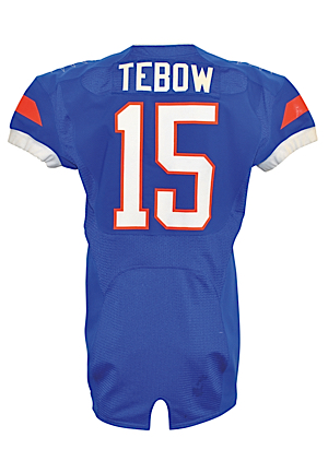 11/28/2009 Tim Tebow Florida Gators Game-Issued Home Jersey (Last Home Game At The Swamp Vs. Florida State)
