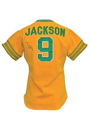 1974 Reggie Jackson Oakland Athletics Game-Used & Autographed Road Jersey (JSA)