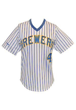 1989 Paul Molitor Milwaukee Brewers Game-Used Home Jersey