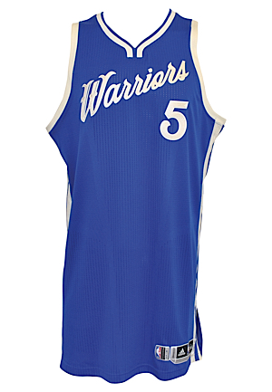 12/25/2015 Marreese Speights Golden State Warriors Game-Used Christmas Day Home Jersey (NBA LOA)