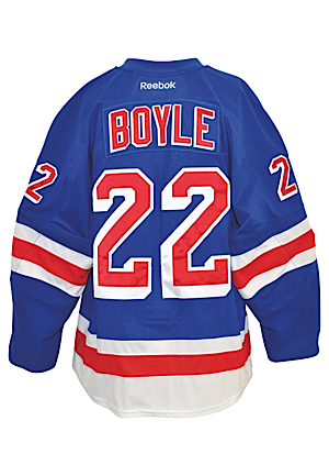 2015 Dan Boyle New York Rangers Eastern Conference Quarterfinals Game-Used Home Jersey (Steiner Sports LOA)