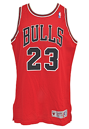 1995-96 Michael Jordan Chicago Bulls Pro Cut Road Jersey