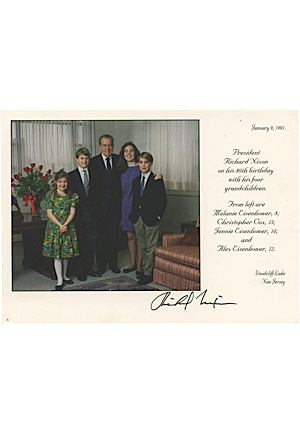 President Richard Nixon Signed Holiday Cards (2)(JSA)