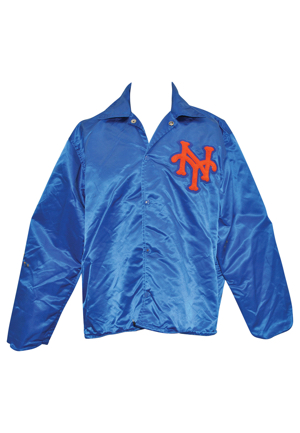 Mid 1980s New York Mets Attributed Player-Worn Satin Jackets — Autographed Dwight Gooden & Darryl Strawberry (2)(JSA)
