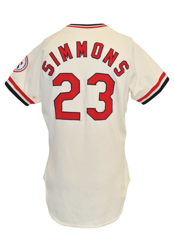 TED SIMMONS  St. Louis Cardinals 1976 Away Majestic Throwback Baseball  Jersey