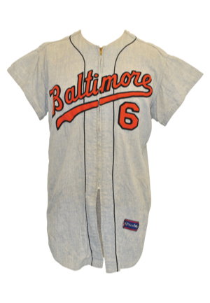 1964 Lenny Green Baltimore Orioles Game-Used Road Flannel Jersey