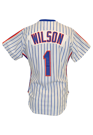 1983 Mookie Wilson New York Mets Game-Used Home Pinstripe Jersey