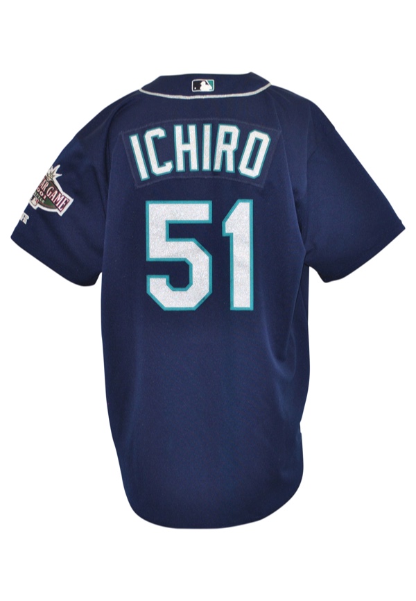 Ichiro Suzuki 2001 MLB All Star Game Stitched Jersey Seattle Mariners VTG  Sz 48