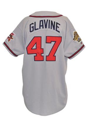 1995 Tom Glavine Atlanta Braves World Series Game-Used Road Jersey (Championship Season • World Series MVP)