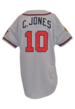 1995 Chipper Jones Atlanta Braves World Series Game-Used Road Jersey (Championship Season)