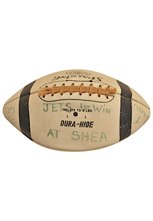 9/12/1964 New York Jets 1st Win At Shea Stadium Team-Signed Football (JSA • Curley Johnson LOA)