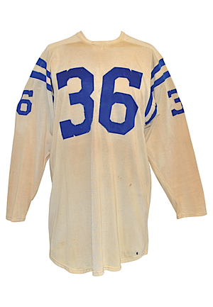 Late 1950s Bill Pellington Baltimore Colts Game-Used Road Jersey (Repairs)
