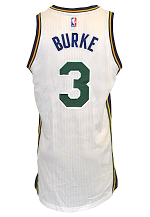 10/29/2014 Trey Burke Utah Jazz Game-Used Home Jersey (NBA LOA)
