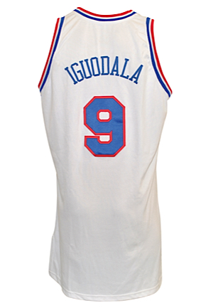 3/27/2009 & 4/14/2009 Andre Iguodala Philadelphia 76ers Hardwood Classics Game-Used Home Jersey (NBA LOA)