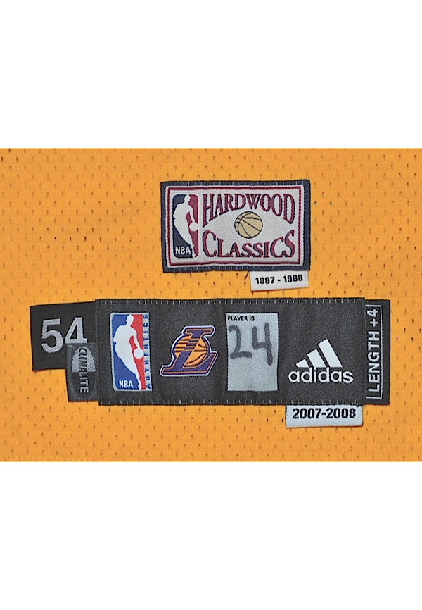 Lot Detail - Kobe Bryant 2007-08 Los Angeles Lakers Game Used Alternate  Jersey - MVP Season - 60th Patch (DC Sports LOA)