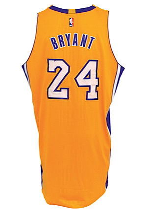 2014-15 Kobe Bryant Los Angeles Lakers Game-Used & Autographed Home Jersey (Full JSA LOA • DC Sports LOA)