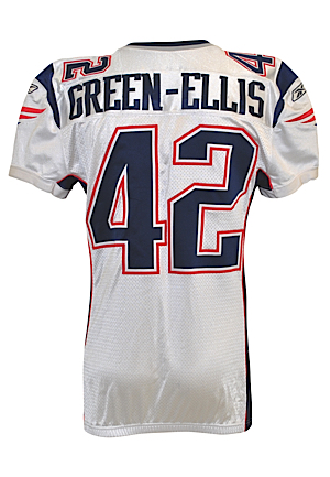 2009 BenJarvus Green-Ellis New England Patriots Game-Used Home Jersey (Repairs)