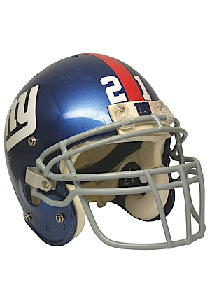 12/23/2006 Tiki Barber New York Giants Game-Used Helmet (Photo-Matched • 234 Rushing Yards)