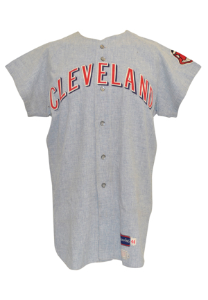 1970 Ray Fosse Cleveland Indians Game-Used Road Flannel Jersey (Likely Worn In Infamous Pete Rose All-Star Game Collision • Graded A9)