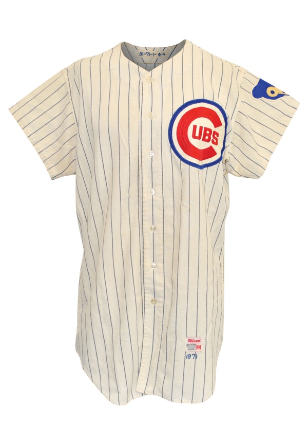 Lot Detail - 1971 Fergie Jenkins Chicago Cubs Game-Used Home Flannel Jersey  (Photo-Matched To 8/20/1971 Complete Game Victory & SI Cover • NL Cy Young  Award)