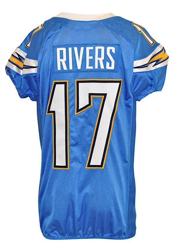 Sold at Auction: November 18, 2018 Philip Rivers game worn Los