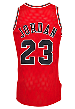 1996-97 Michael Jordan N.B.A. Finals Game Worn and Signed Jersey.